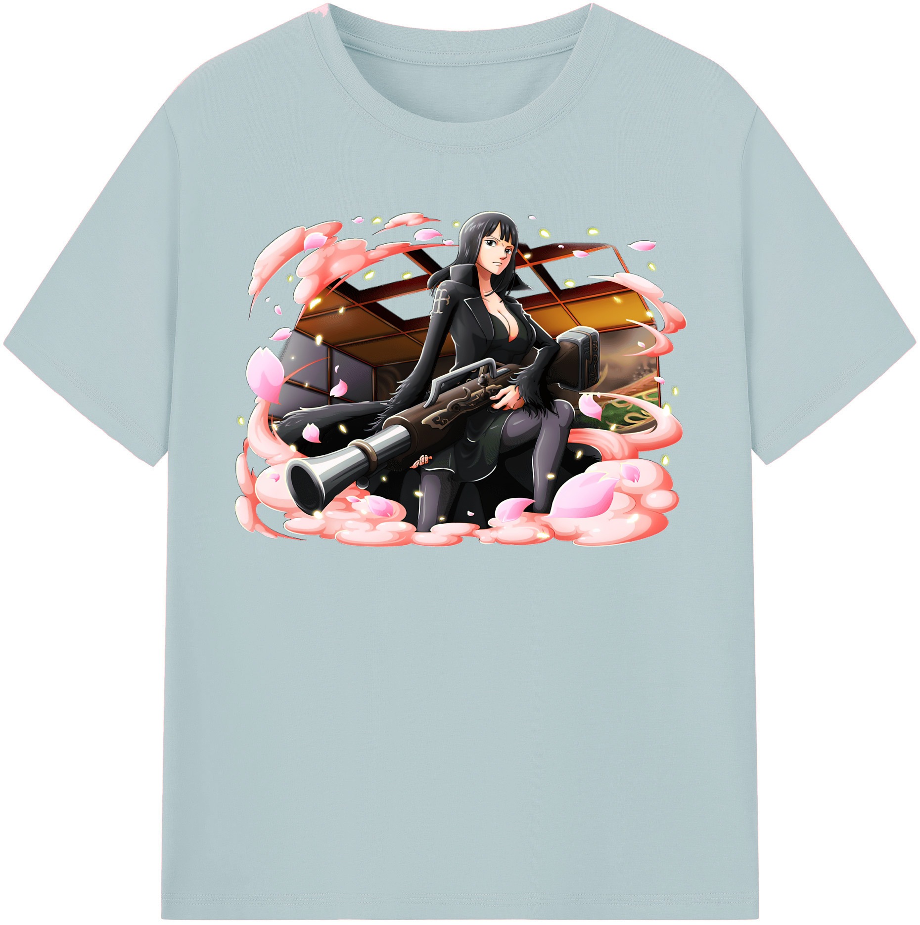 ワンピース ニコ・ロビン ONE PIECE Nico Robin 綿100％半袖Tシャツ（フロントプリント）